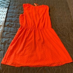 chevron & coral dress